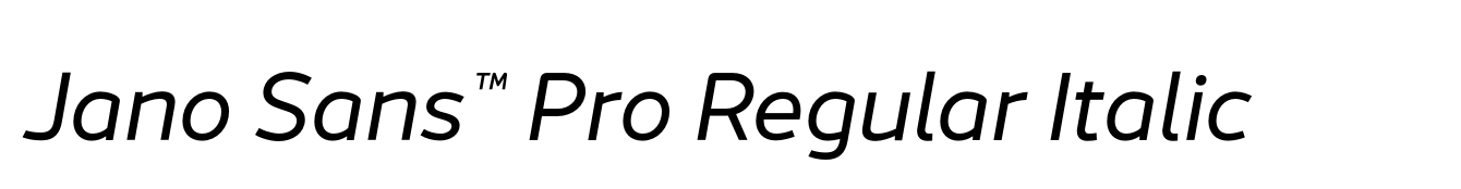 Jano Sans™ Pro Regular Italic